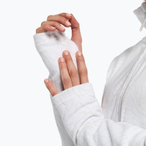 Moteriški snieglenčių marškinėliai ROXY Cascade ryškiai baltos spalvos zebro raštu