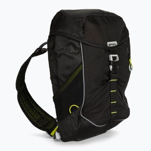 Basil Miles Daypack 17 l black/lime dviračių krepšys