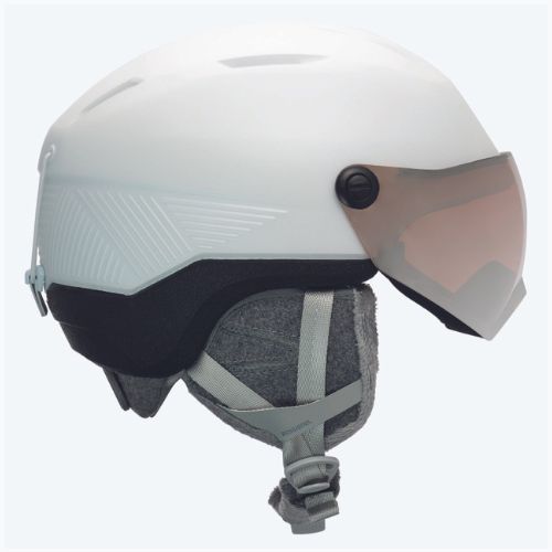 Rossignol Fit Visor Impacts moteriškas slidinėjimo šalmas baltas/oranžinis/sidabrinis