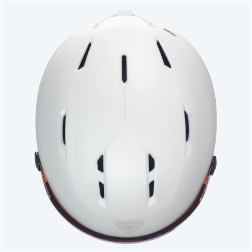 Rossignol Fit Visor Impacts moteriškas slidinėjimo šalmas baltas/oranžinis/sidabrinis