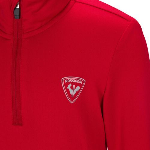 Rossignol Boy 1/2 Zip Warm Stretch vaikiškas slidinėjimo džemperis raudonas