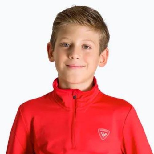 Rossignol Boy 1/2 Zip Warm Stretch vaikiškas slidinėjimo džemperis raudonas