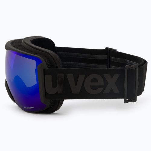UVEX Downhill 2100 CV slidinėjimo akiniai juodi matiniai/veidrodiniai mėlyni colorvision žali 55/0/392/20