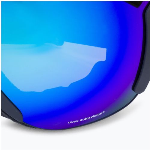 UVEX Downhill 2100 CV slidinėjimo akiniai juodi matiniai/veidrodiniai mėlyni colorvision žali 55/0/392/20