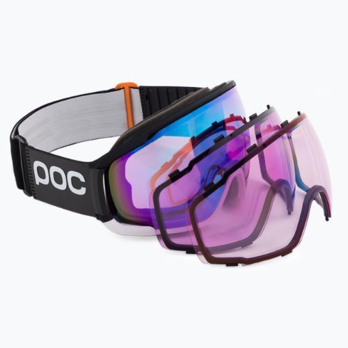 POC Zonula Clarity Comp + urano juodos/spectris blue slidinėjimo akiniai