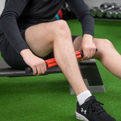 Pure2Improve masažo baras raudonas 02141 masažinis volelis