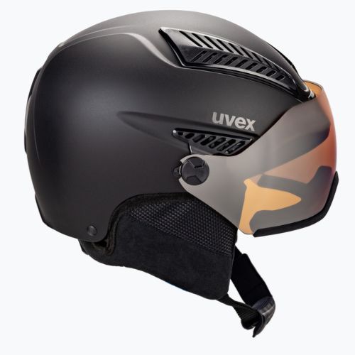 Moteriškas slidinėjimo šalmas UVEX Hlmt 600 visor black 56/6/236/20