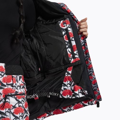 Moteriška snieglenčių striukė ROXY Rowley X Ski Parka bright white/white red
