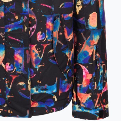 Vaikiška snieglenčių striukė ROXY Jetty Girl true black magic carpet