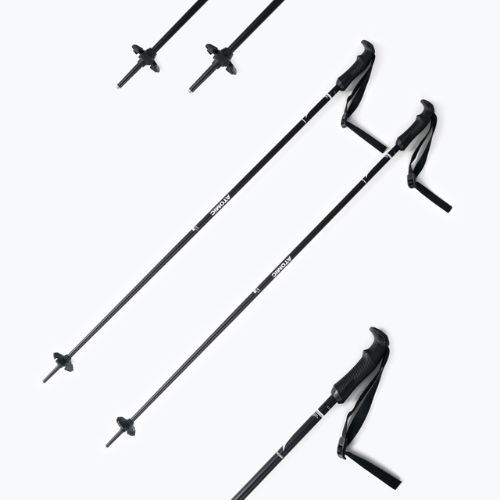 Atomic Cloud slidinėjimo lazdos juodos spalvos