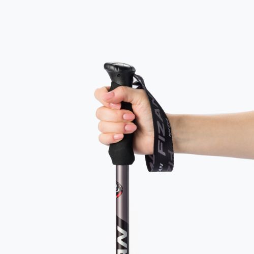 Fizan Prestige trekingo lazdos raudonos spalvos S21 7501