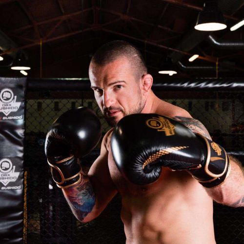 Bokso pirštinės DBX BUSHIDO natūralios odos juodos spalvos B-2v13