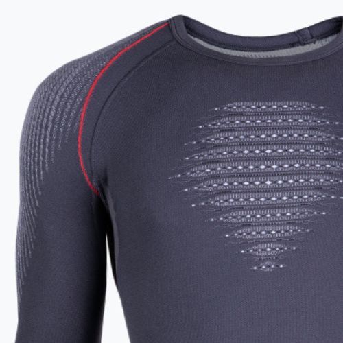 Vyriški termoaktyvūs marškinėliai UYN Evolutyon UW Shirt charcoal/white/red