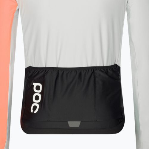Vyriški dviračių marškinėliai ilgomis rankovėmis POC Essential Road Mid Jersey granite grey/zink orange