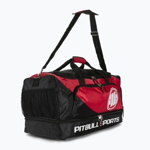 Pitbull West Coast Big Duffle Bag Logotipas Pitbull Sports 100 l juoda/raudona