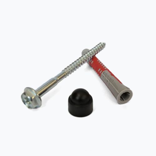 Fischer 10×80 sieniniai kaiščiai su varžtais - 12 vienetų, skirti BenchK kopėčioms, sidabrinės spalvos BK-KM12