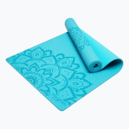 Yoga Design Lab Flow Pure 6 mm mėlynas Mandala Aqua jogos kilimėlis
