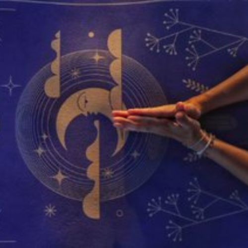 Moonholi MAGIC TRAVEL 1,5 mm kelioninis jogos kilimėlis violetinės spalvos SKU-117