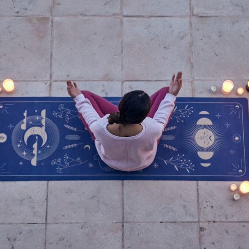 Moonholi MAGIC TRAVEL 1,5 mm kelioninis jogos kilimėlis violetinės spalvos SKU-117