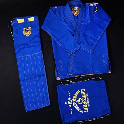 GI vyriškos brazilų džiudžitsu rungtys Ground Game Champion 2.0 blue GICHNEWBLU