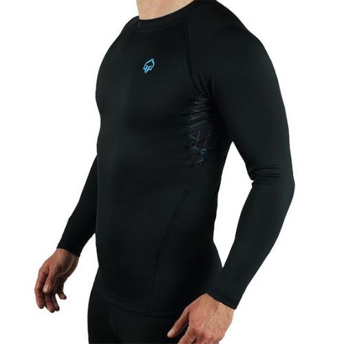 Vyriška Ground Game Athletic 3.0 Rashguard blauzdinė juoda RASHATH3LS