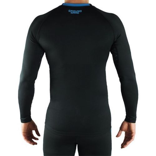 Vyriška Ground Game Athletic 3.0 Rashguard blauzdinė juoda RASHATH3LS