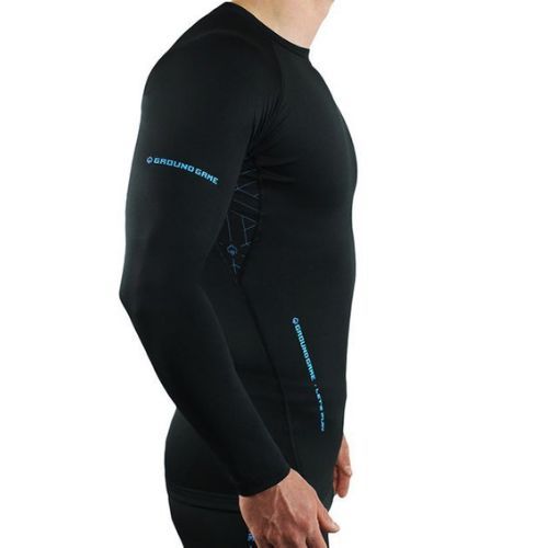 Vyriška Ground Game Athletic 3.0 Rashguard blauzdinė juoda RASHATH3LS