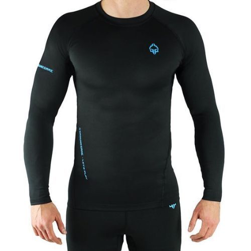 Vyriška Ground Game Athletic 3.0 Rashguard blauzdinė juoda RASHATH3LS