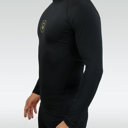 Vyriška Ground Game Athletic Gold Rashguard blauzdinė juoda RASHATHGOLDLS