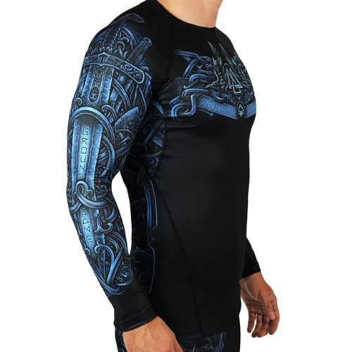 Vyriška Ground Game Viking Rashguard juoda-mėlyna 21RASHVIKLS