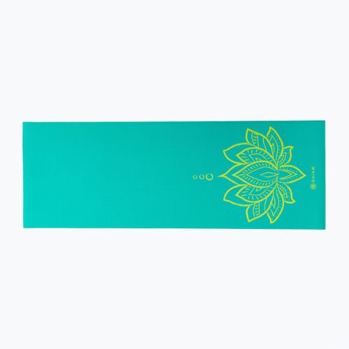 Gaiam Turquoise Lotus 6 mm žalias jogos kilimėlis 62344