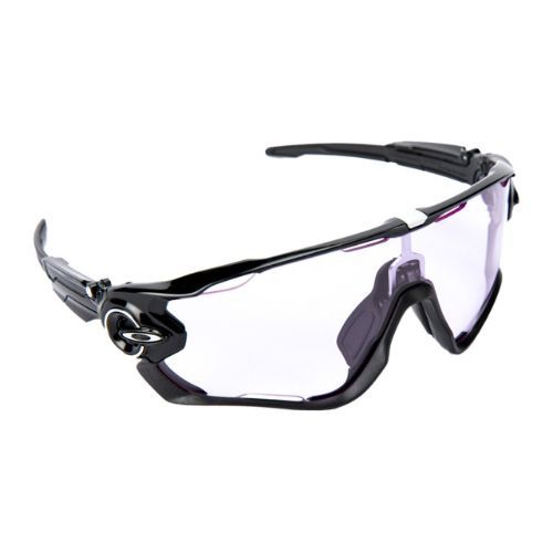 Oakley Jawbreaker poliruoti juodi/prizminiai dviratininkų akiniai esant silpnam apšvietimui 0OO9290
