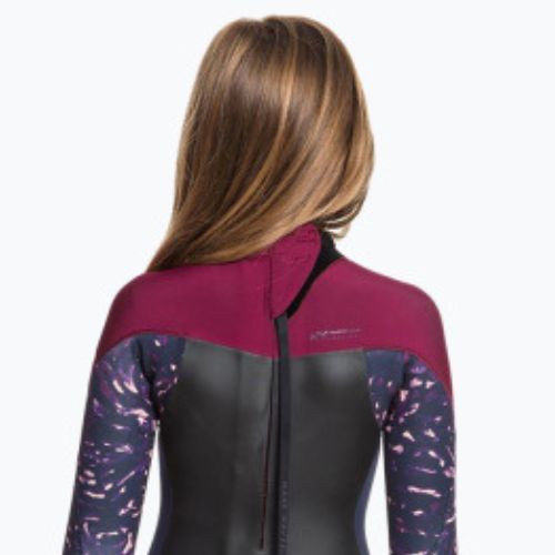 ROXY vaikiškas 3/2 Syncro Teeny BZ FLT tamsiai tamsiai tamsus/raudonas slyvinis/švytintis hidrokostiumas