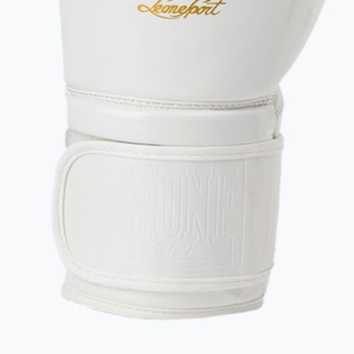 LEONE bokso pirštinės 1947 Black&White baltos spalvos GN059