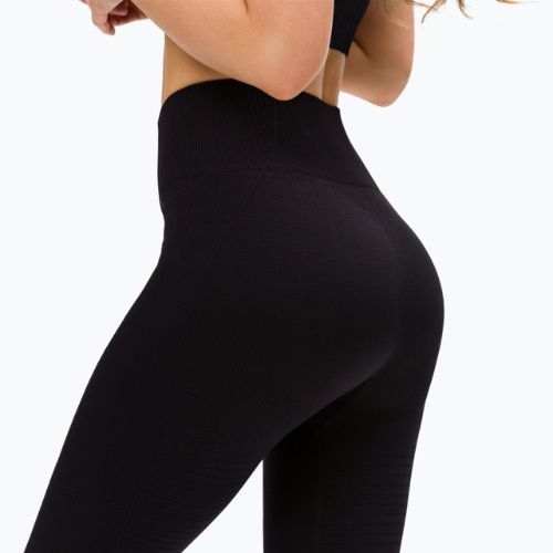 Moteriškos treniruočių tamprės Gym Glamour besiūlės juodos spalvos 195