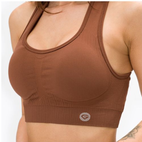 Gym Glamour Push Up Chocolate 373 fitneso liemenėlė