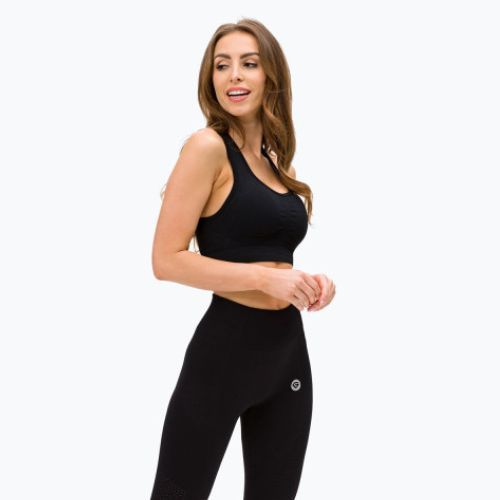 Gym Glamour Push Up Deep Black 319 fitneso liemenėlė