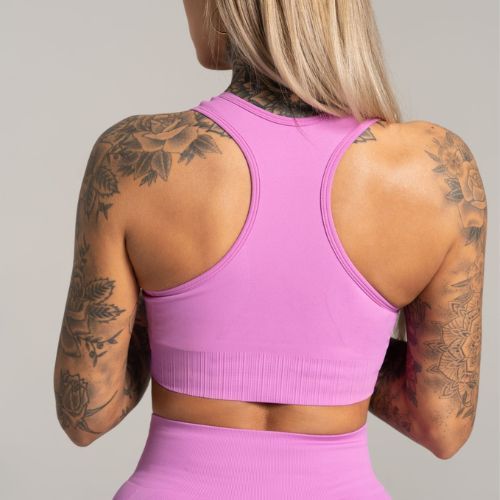 Gym Glamour Push Up Pink 371 fitneso liemenėlė