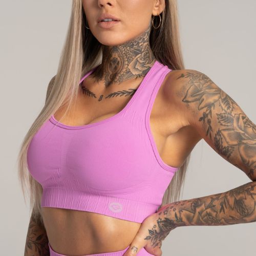 Gym Glamour Push Up Pink 371 fitneso liemenėlė