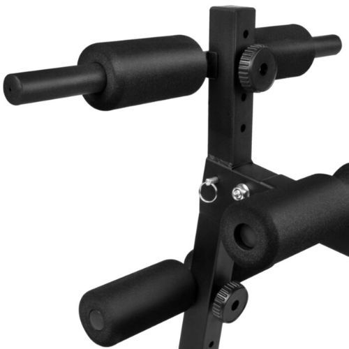 Spokey Spartan įstrižų suolelis + hanteliai 2 x 1,5 kg juodi 84623