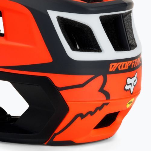 Fox Racing Dropframe Pro Dvide dviratininko šalmas oranžinės ir juodos spalvos 29396_824