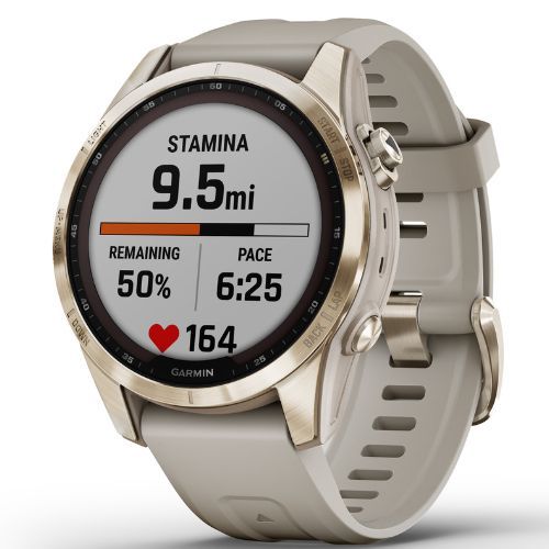 Garmin Fenix 7S Sapphire Solar Hrm Elevate Ox laikrodis auksinis 010-02539-21