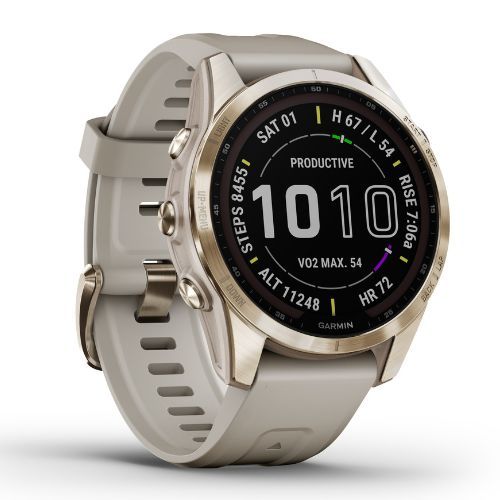 Garmin Fenix 7S Sapphire Solar Hrm Elevate Ox laikrodis auksinis 010-02539-21