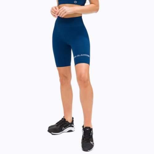Moterų treniruočių dviratininkai Gym Glamour Push Up Classic Blue 317