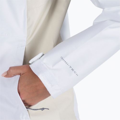 Columbia moteriška striukė nuo lietaus Hikebound 100 white 1989253