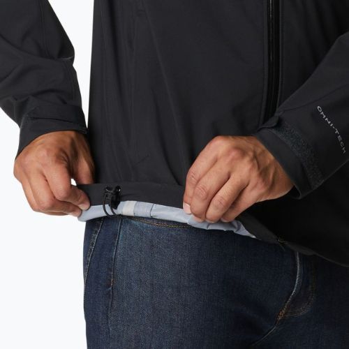 Columbia Peak Creek Shell 010 vyriška striukė nuo lietaus juoda 1988892