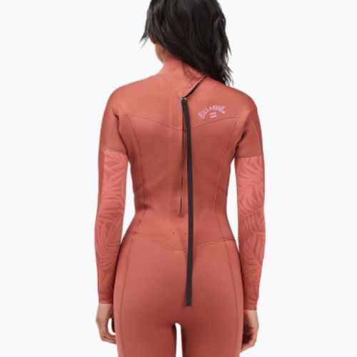 Moteriškas Billabong 3/2 Synergy BZ L/SL raudonas molio hidrokostiumas