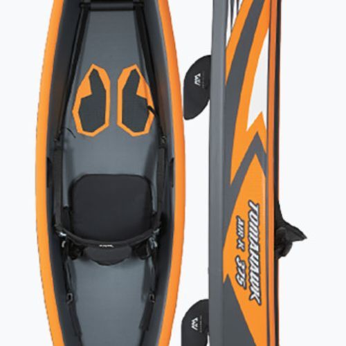 Aqua Marina Tomahawk grey Air-K 375 aukšto slėgio pripučiama 1 asmens 12'4″ baidarė