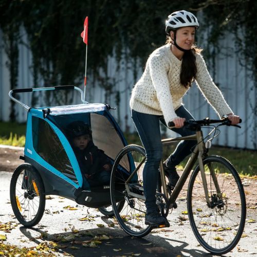 Thule Coaster XT Bike Trailer+Stroll dviračio priekaba dviems asmenims, juoda 10101810