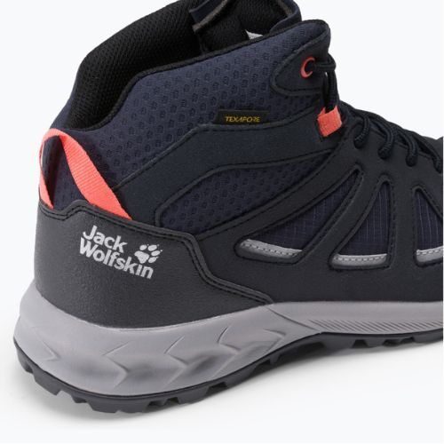 Jack Wolfskin moteriški trekingo batai Woodland 2 Texapore navy blue 4051331_1207